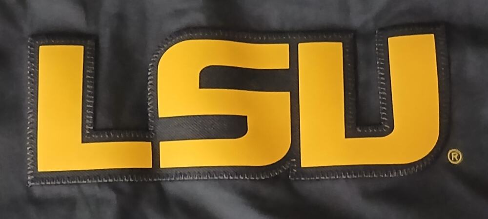 Nike LSU Tigers Sideline Coaches Performance Half Zip Jacket Men L Gray Yellow